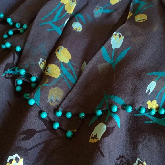 Rebecca Taylor Black Floral Tank Top - Picture 3 of 4